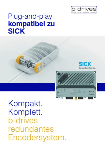 Redundantes Encodersystem von b-drives kompatibel zu SICK