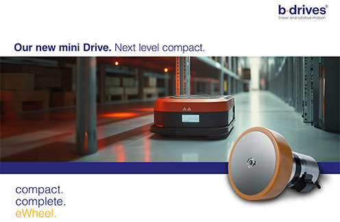 Mini Drive eWheel von b-drives für kompakte AGVs